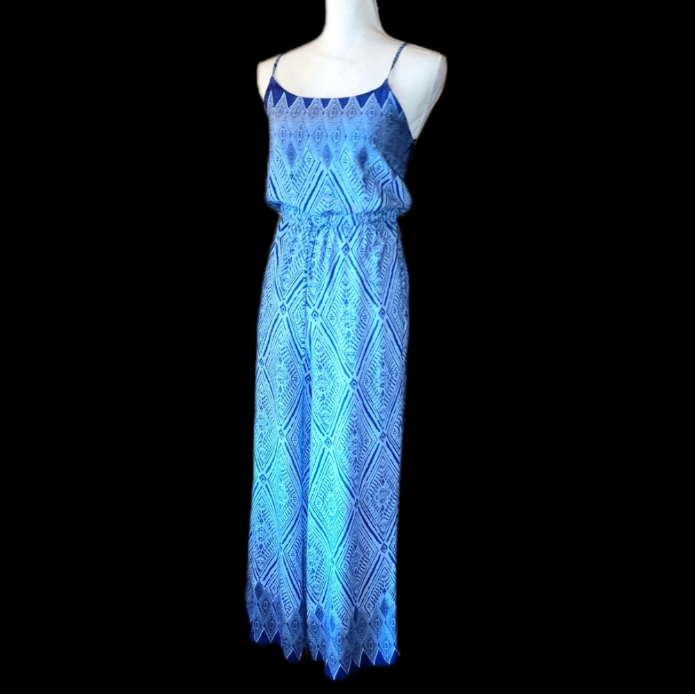 Blue Patterned Jumpsuit - Picture 7 of 10